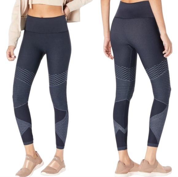 SPANX Indigo Sky Seamless Moto Leggings Size M - Picture 2 of 10